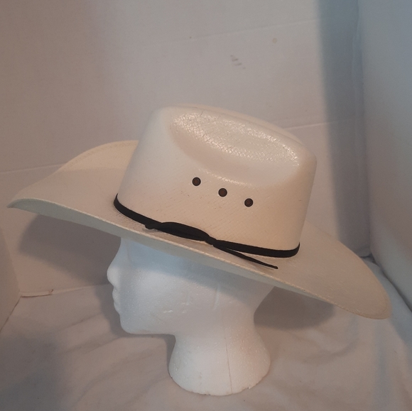 Cody James 10X Straw/Canvas Ribbon Hatband Cowboy Hat Natural Size 6 7/8 - Picture 4 of 9